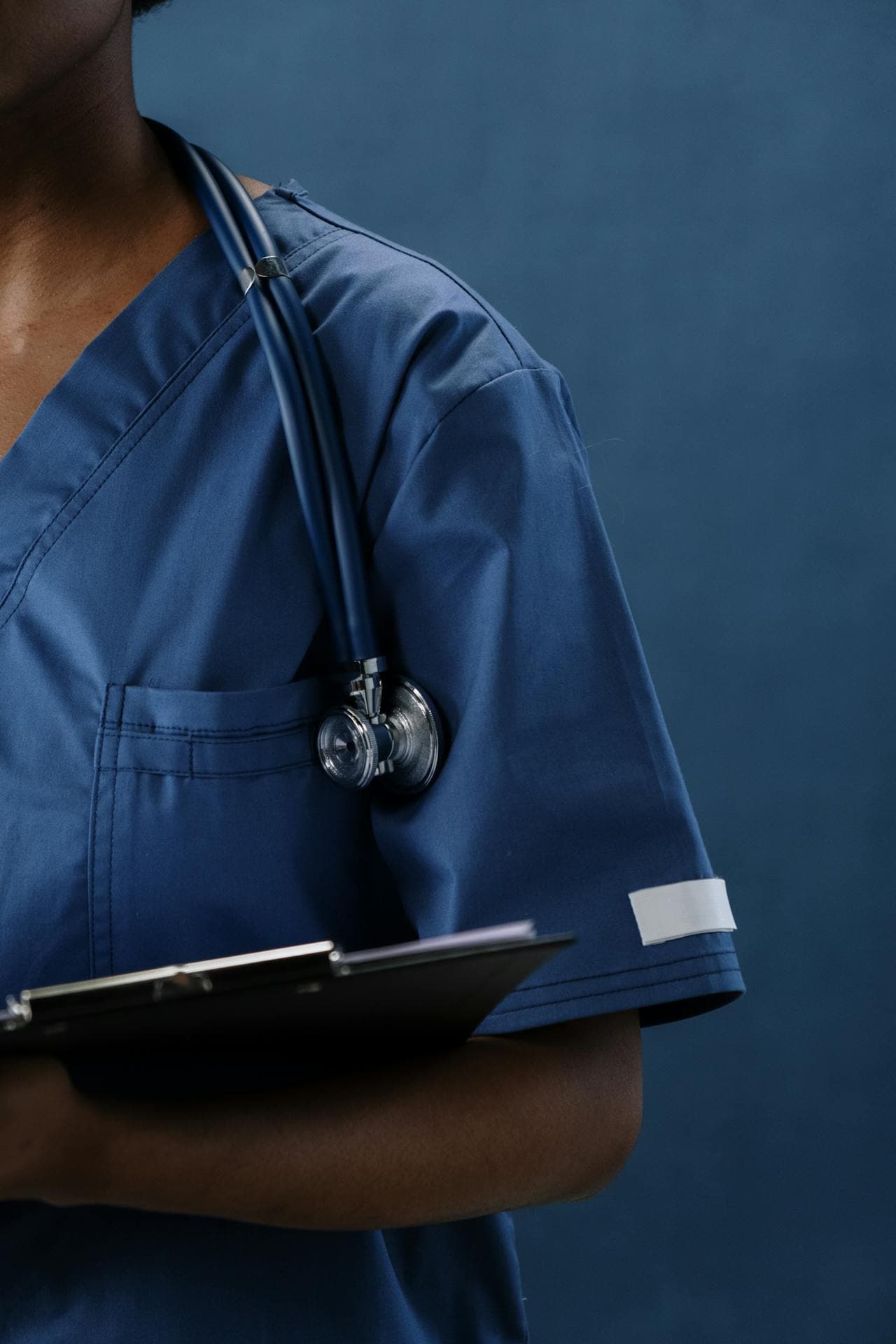 Healthcare professional with stethoscope